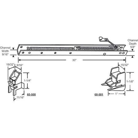 Strybuc 30in Window Channel Balance 60-291-21